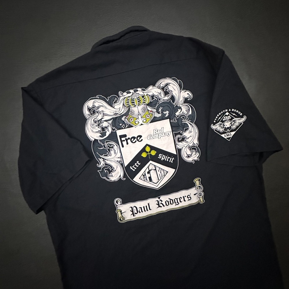 Dickies x Paul Rodgers Shirt Mens XL Black Band Merch Free Spirit Bad Company